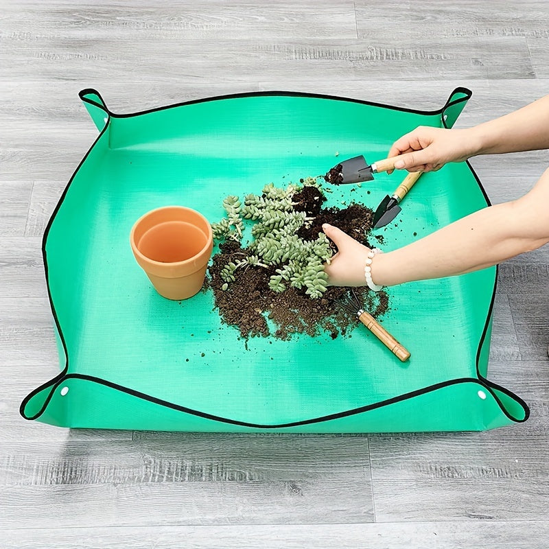 1 Pack, PE Plant Repotting Mat Waterproof Transplanting Mat Indoor Succulent Potting Mat Portable Gardening Mat