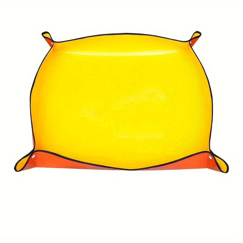 [Waterproof Gardening Mat] Durable Waterproof Gardening Mat - 32x32cm Green Circular Mat with Handles for Soil Changing, Ideal for Succulents, Flowers, and Vegetable Gardening