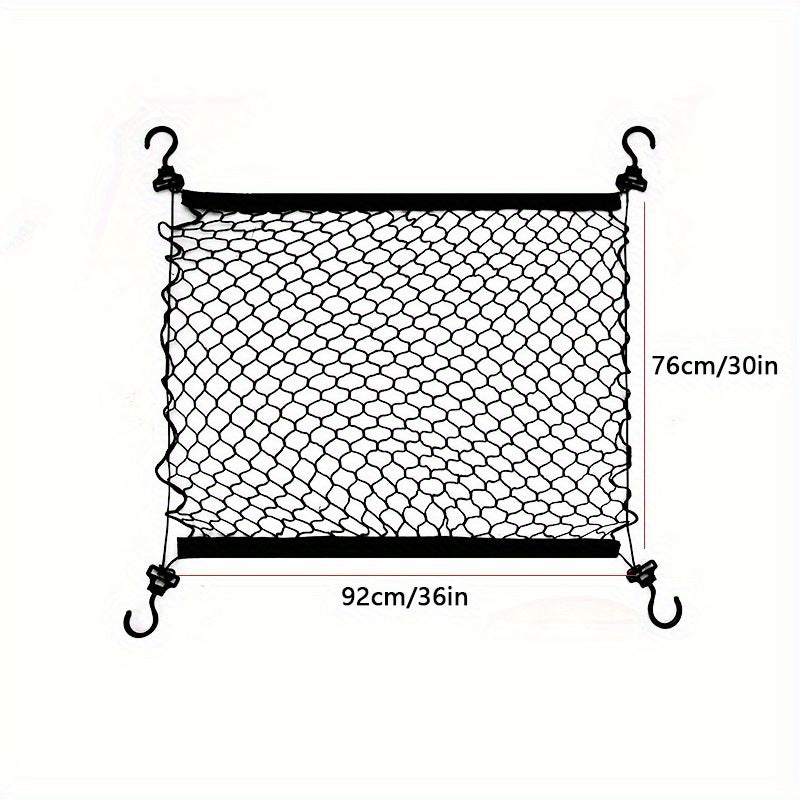 1pc Heavy-Duty Nylon Utility Wagon Cargo Net - Easy-to-Install, Secure Mesh for Garden Carts & Folding Trolleys, Compact & Lightweight with Hooks for Camping Gear, Gardening Tools & Groceries