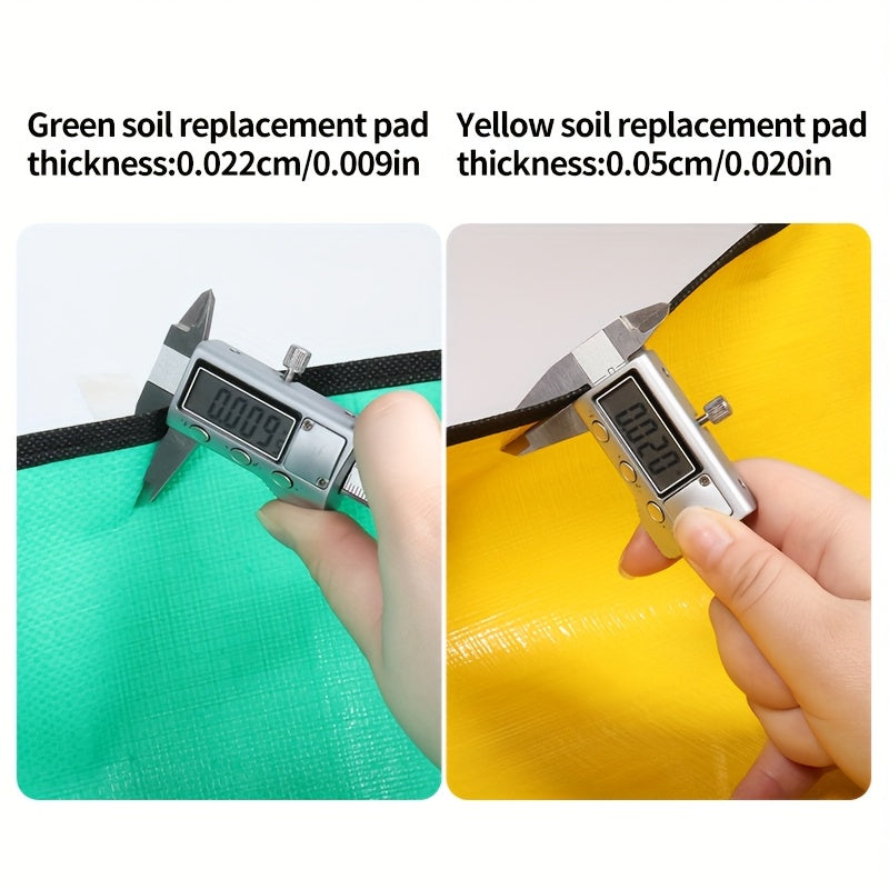 [Waterproof Gardening Mat] Durable Waterproof Gardening Mat - 32x32cm Green Circular Mat with Handles for Soil Changing, Ideal for Succulents, Flowers, and Vegetable Gardening