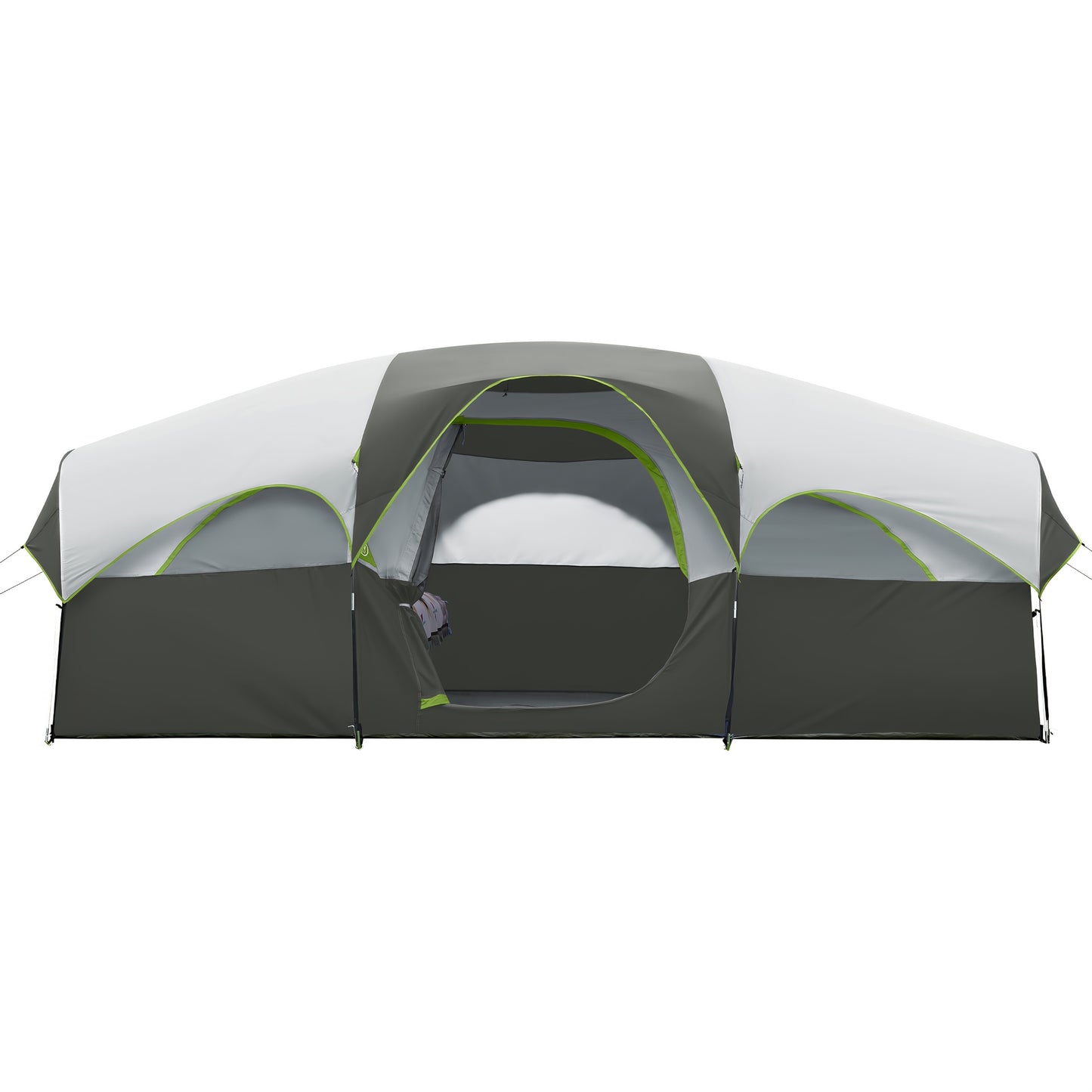 Camping Tent 8 People, Easy To Set Up, Portable Large-capacity Tent, And Windproof, Double-layer, Large Mesh Window, Spacer Curtain, Suitable For Friends Camping Party And Other Scenes (Blue)