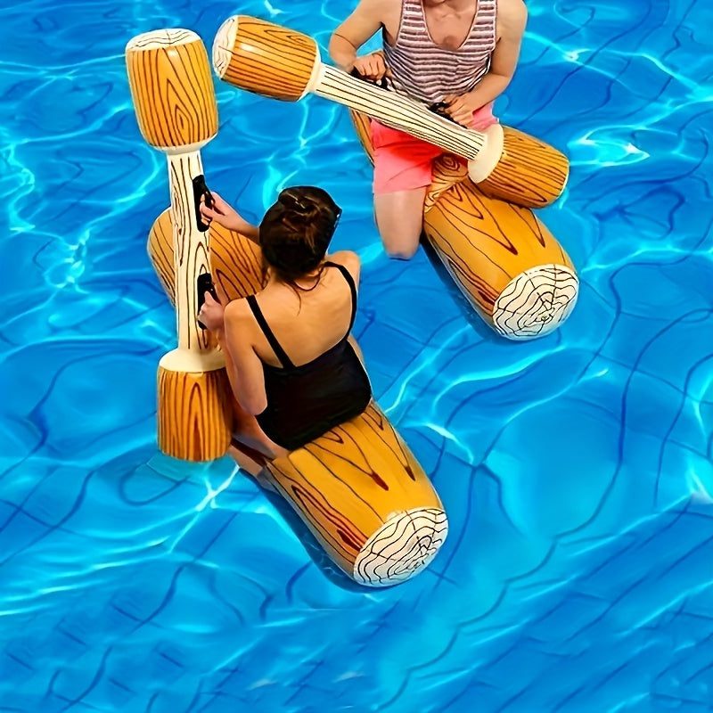 2/4pcs Inflatable Battle Raft for Adults - 2025 New Design Mixed Colors, Durable Pool and Beach Water Sports Toy Group Games Summer Party Lake Activities