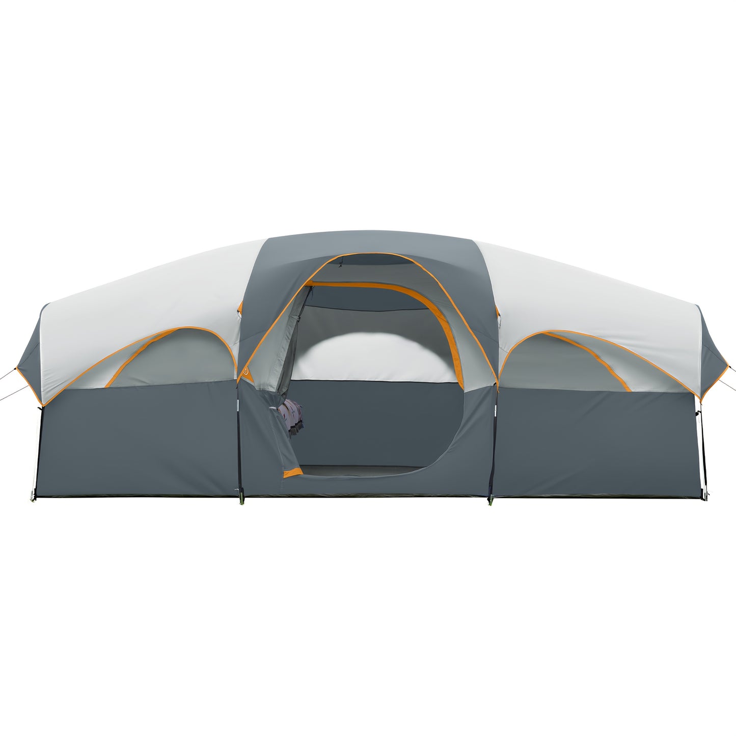 Camping Tent 8 People, Easy To Set Up, Portable Large-capacity Tent, And Windproof, Double-layer, Large Mesh Window, Spacer Curtain, Suitable For Friends Camping Party And Other Scenes (Blue)