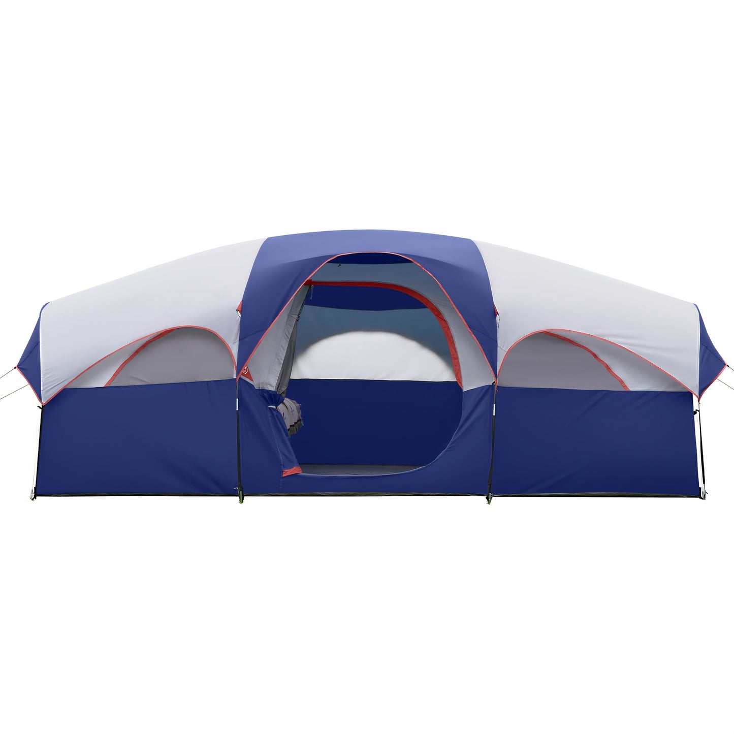[Windproof Camping Tent] 8 People Portable Windproof Double-layer Camping Tent | Easy To Set Up, Large-capacity, Large Mesh Window, Spacer Curtain, Suitable For Friends Camping Party And Other Scenes (Blue)