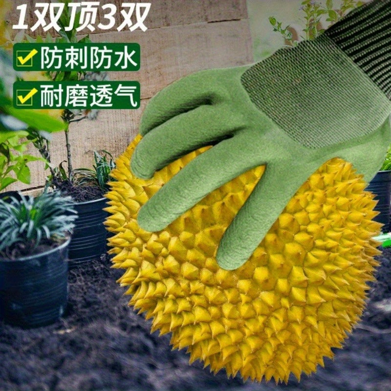 [Stab-Proof Gardening Gloves] 5 Pairs of Lightweight, Stab-Proof Gardening Gloves | Rubber Material, Wear-Resistant, Easy to Clean, Ideal for Flower Gardening and Landscape Planting