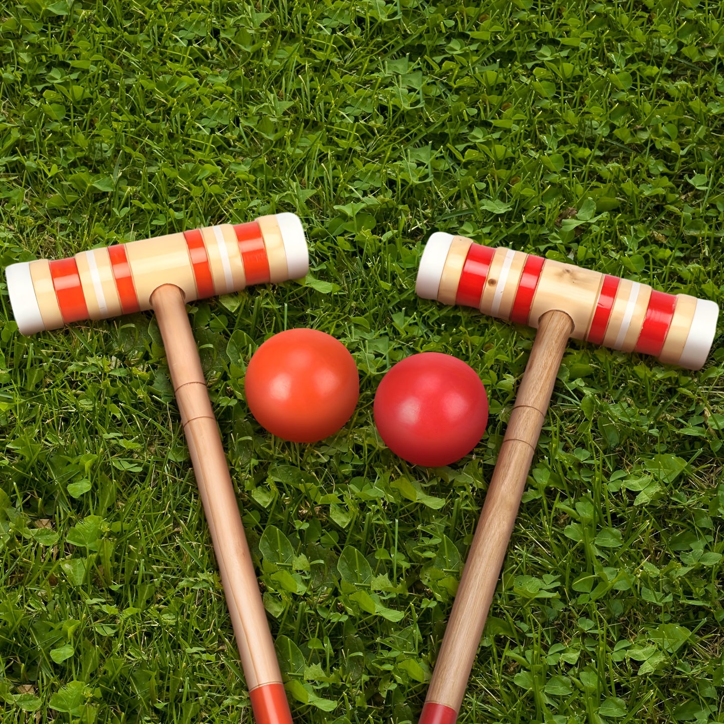 6 Player Croquet Set For Adults And Kids Croquet Lawn Game Kit With Wooden Stand For Backyard Lawn Yard Outdoor Games