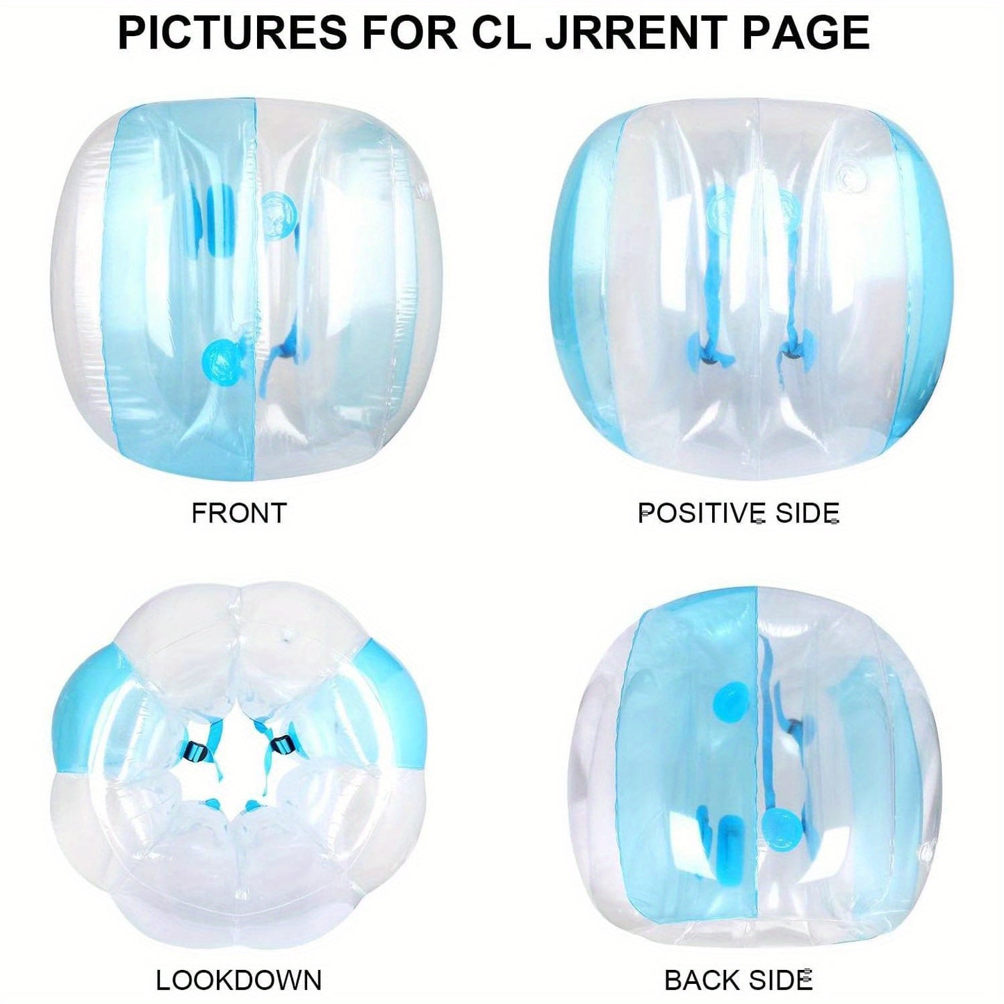 2pcs Bumper Sumo Ball Inflatable Bumper Balls for Adults Bumper Bubble Soccer Balls for Adults Sumo Football Zorb Human Hamster Ball Body for Outdoor Team Gaming Play Sport 47.5inch