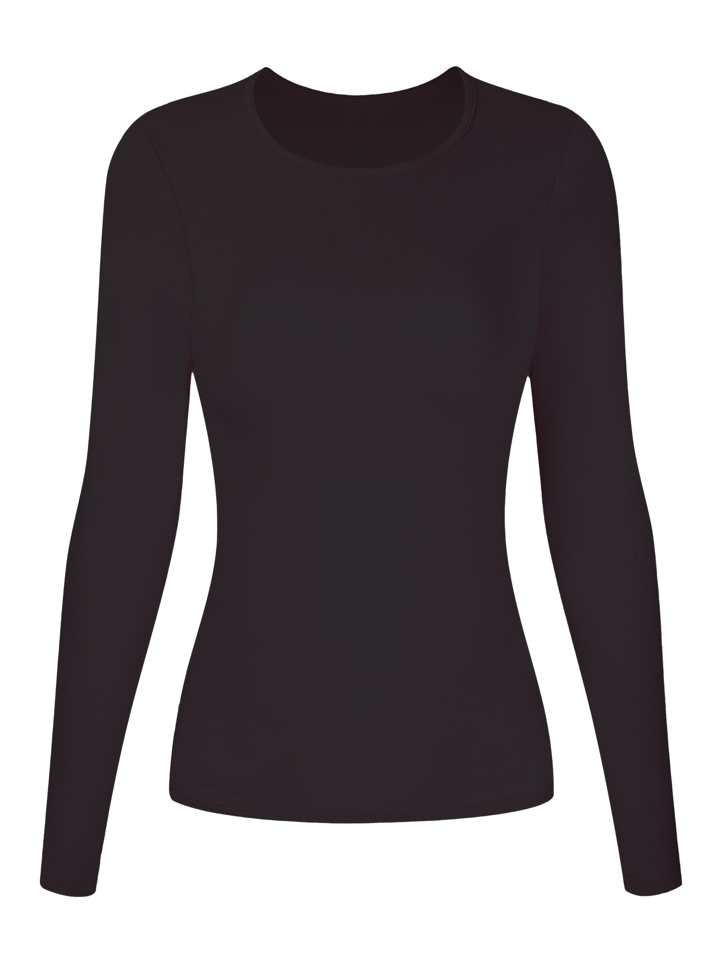 2 Packs Solid T-shirts, Casual Long Sleeve Crew Neck Slim T-shirt, Women's Clothing