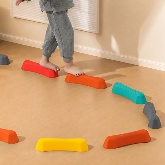 12pcs Colorful Balance Bridge Set, Stepping Stones Kit, Anti-Slip Balance Blocks for Indoor/Outdoor Obstacle Training and Fitness Equipment to Enhance Coordination & Strength, Best for Christmas, Perfect for Thanksgiving