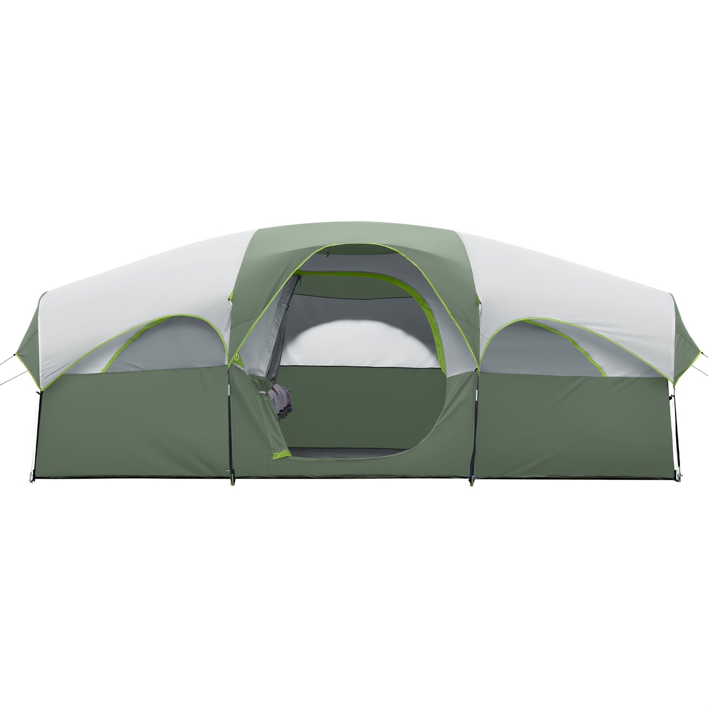 Camping Tent 8 People, Easy To Set Up, Portable Large-capacity Tent, And Windproof, Double-layer, Large Mesh Window, Spacer Curtain, Suitable For Friends Camping Party And Other Scenes (Blue)