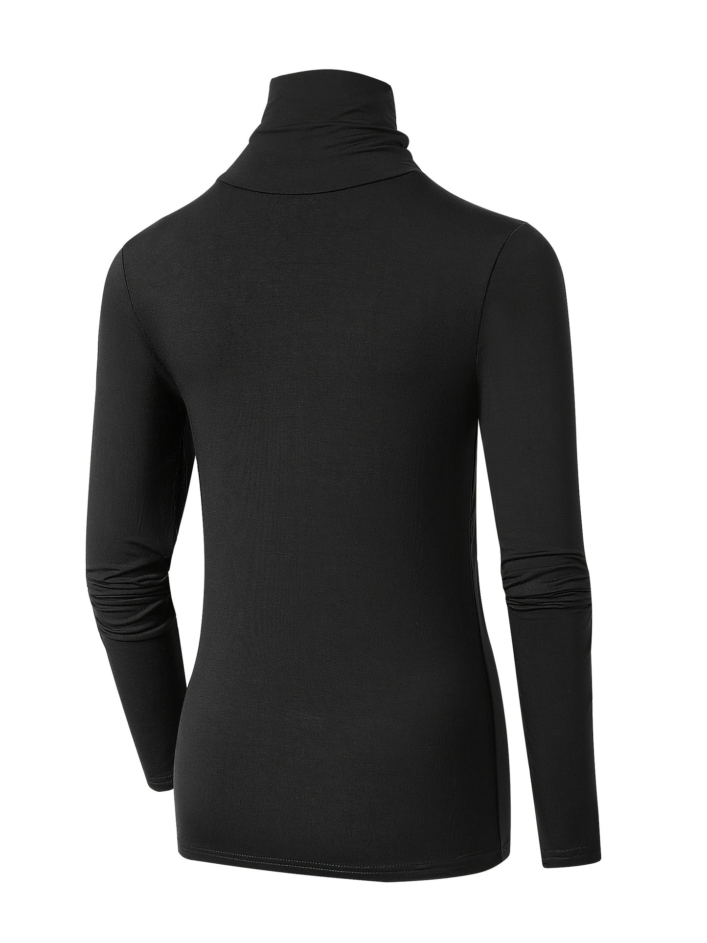 3 Packs Long Sleeve TurtleNeck T-Shirts, Casual Top for Spring & Fall, Women's Clothing