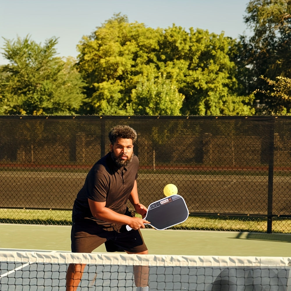 Carbon Fiber Agassi Pro 16mm Pickleball Paddle - T700 Thermoformed Carbon Fiber, Elongated Design for Spin, Power & Control, Carbon Friction Surface, Cold-Press Durable Construction - White/Red/Black, Gift for Men & Women, Re