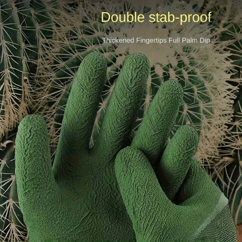 [Stab-Proof Gardening Gloves] 5 Pairs of Lightweight, Stab-Proof Gardening Gloves | Rubber Material, Wear-Resistant, Easy to Clean, Ideal for Flower Gardening and Landscape Planting