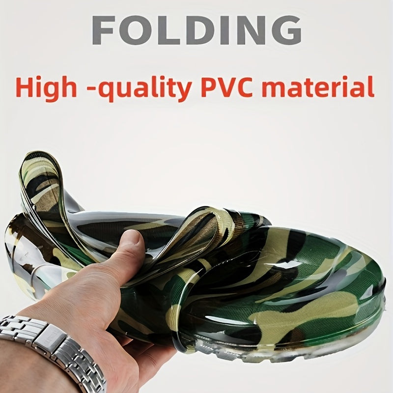 Waterproof High Top Rain Boots For Men, Anti Slip Deck Boots For Outdoor Fishing Boating Gardening