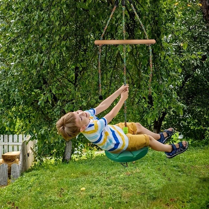 [Fun Disc Swing] 3in1 Fun & Fitness Disc Swing | Rope Swing for Tree, Outdoor/Indoor Swing for Youngsters/Adults, Backyard Swing, Swurfer Swing, Swing Set Accessories, Climbing Frame, Outside Toys, Sports & Outdoor Play Toys,
