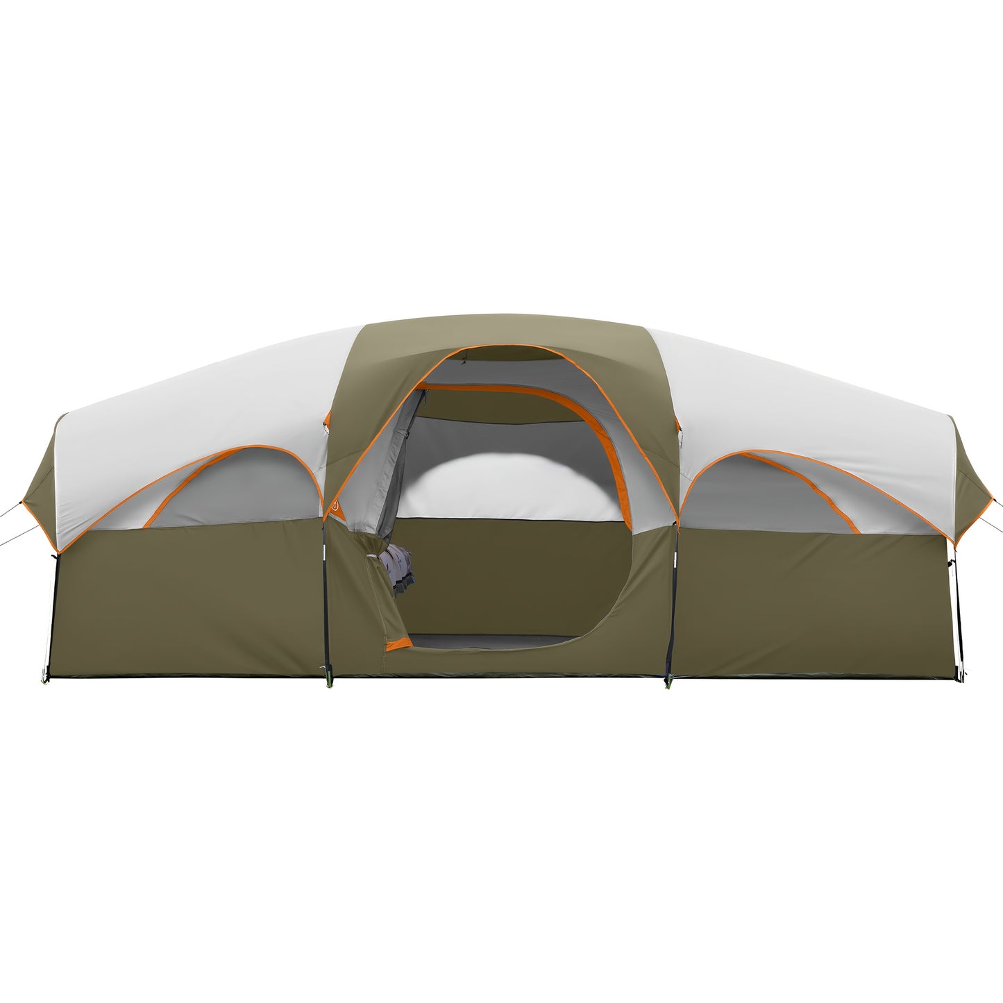 Camping Tent 8 People, Easy To Set Up, Portable Large-capacity Tent, And Windproof, Double-layer, Large Mesh Window, Spacer Curtain, Suitable For Friends Camping Party And Other Scenes (Blue)