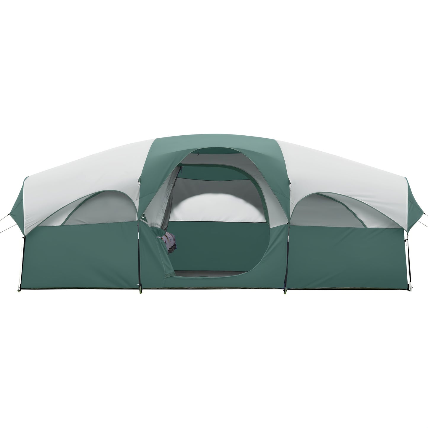 Camping Tent 8 People, Easy To Set Up, Portable Large-capacity Tent, And Windproof, Double-layer, Large Mesh Window, Spacer Curtain, Suitable For Friends Camping Party And Other Scenes (Blue)