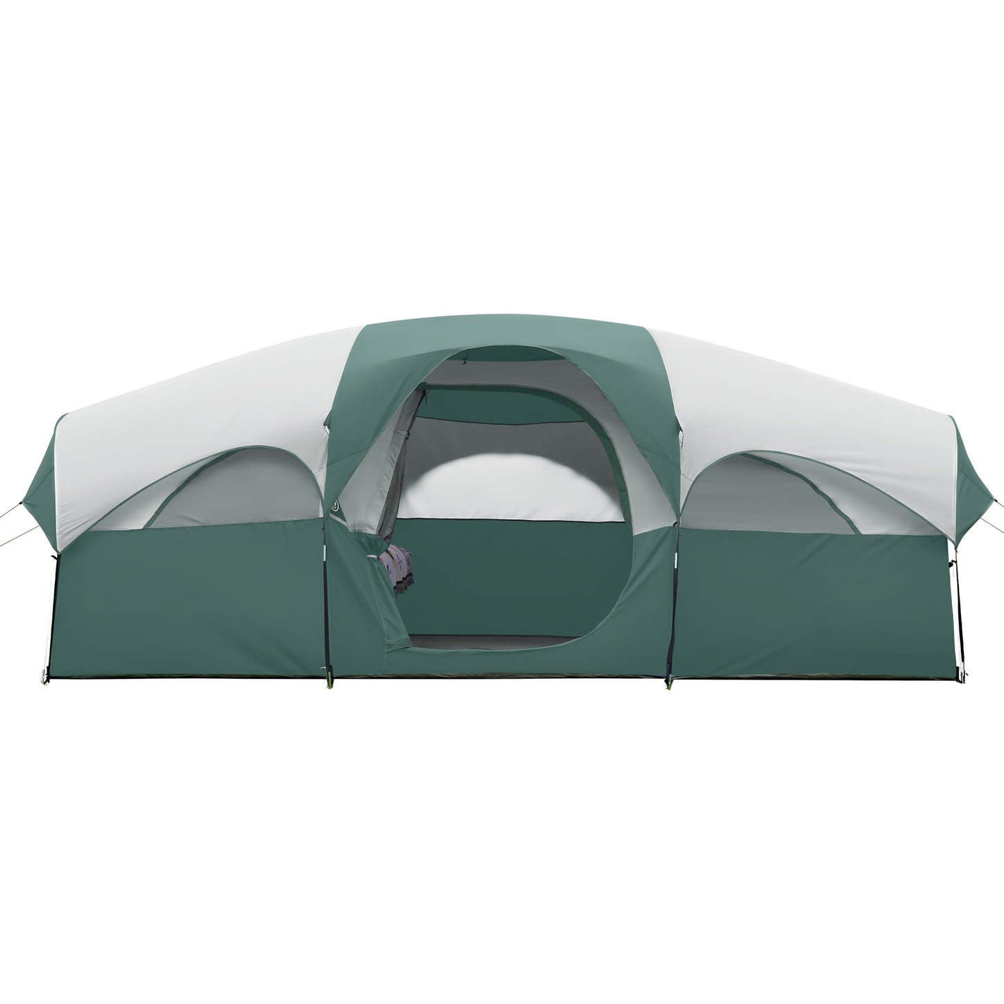 [Windproof Camping Tent] 8 People Portable Windproof Double-layer Camping Tent | Easy To Set Up, Large-capacity, Large Mesh Window, Spacer Curtain, Suitable For Friends Camping Party And Other Scenes (Blue)