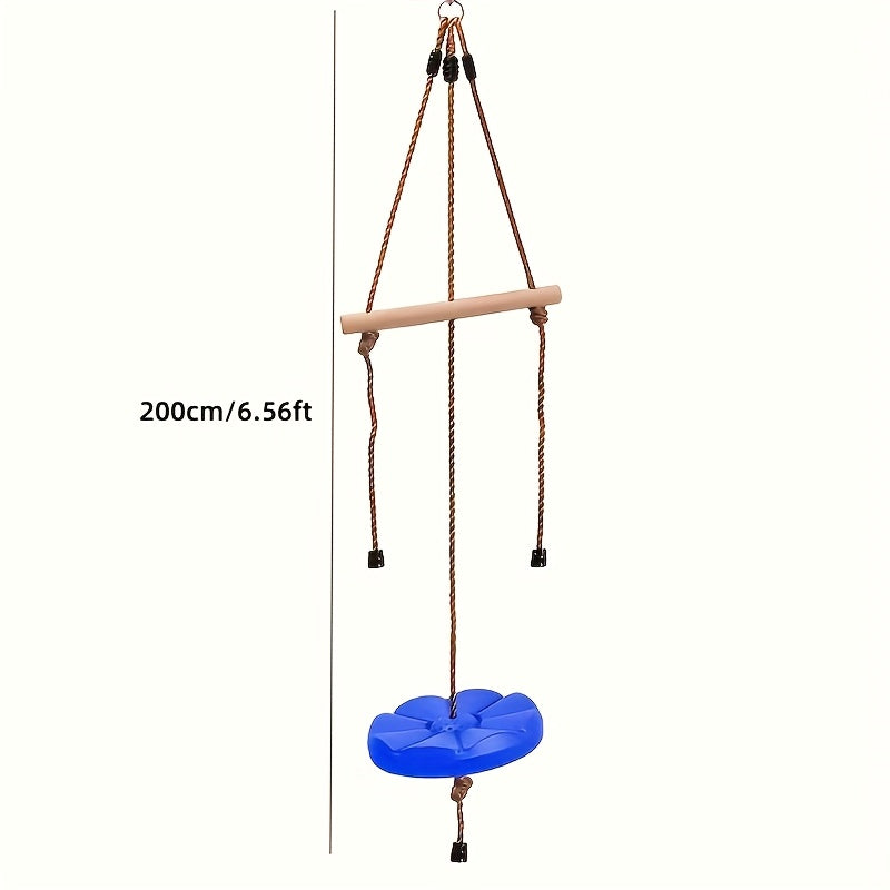 [Fun Disc Swing] 3in1 Fun & Fitness Disc Swing | Rope Swing for Tree, Outdoor/Indoor Swing for Youngsters/Adults, Backyard Swing, Swurfer Swing, Swing Set Accessories, Climbing Frame, Outside Toys, Sports & Outdoor Play Toys,