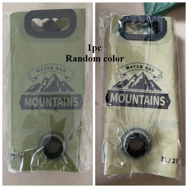 [Portable Water Bag] Thickened Foldable 8L/28oz PE Portable Water Bag with Faucet | Rectangular Design, Suitable for Outdoor Enthusiasts, Camping, Hiking, and Travel