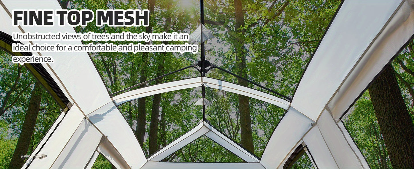 4-10 Person Instant Tent | Family Large Pop-up Camping Tent, 60s Easy Setup, High Quality Glamping Cabin with Carry Bag for Outdoor Activities, 4 Season