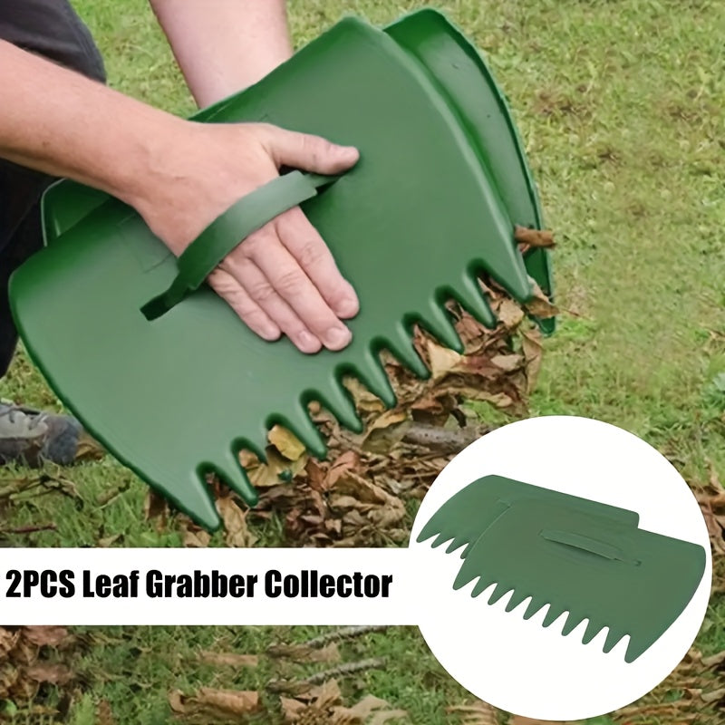 2pcs Large Garden And Yard Leaf Scoops, Plastic Scoop Grass, Hand Leaf Rakes And Leaf Collector For Garden Rubbish Great Tool Garden Tools