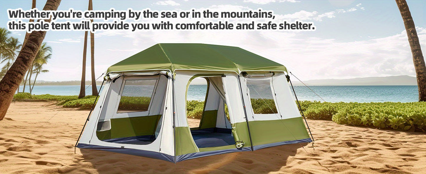 4-10 Person Instant Tent | Family Large Pop-up Camping Tent, 60s Easy Setup, High Quality Glamping Cabin with Carry Bag for Outdoor Activities, 4 Season